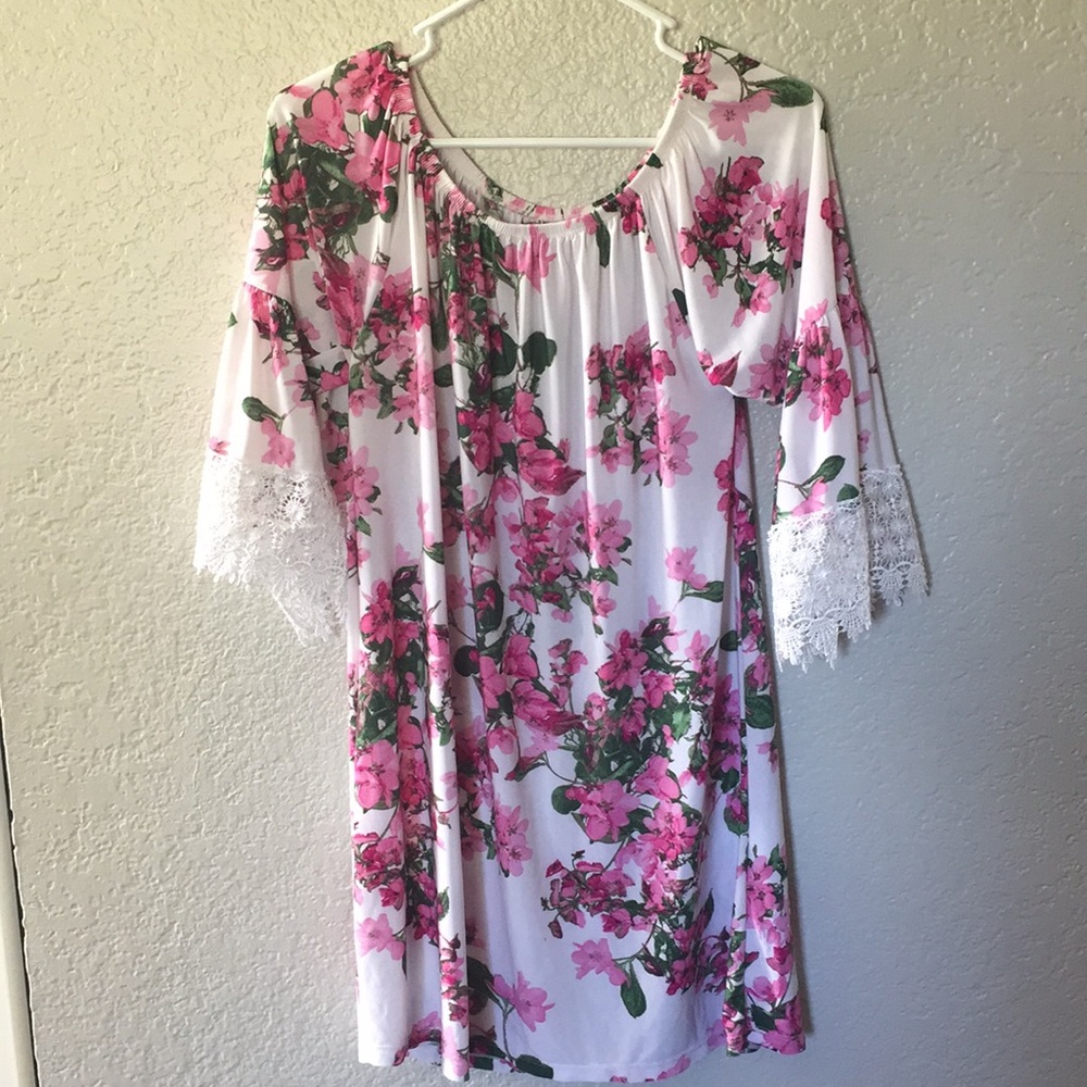 Boho Cherry blossom/pink flower dress